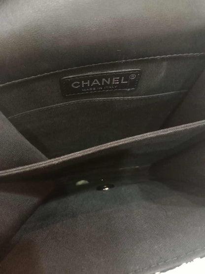 Chanel North South Boy Flap Bag Tweed/Lambskin Series 27