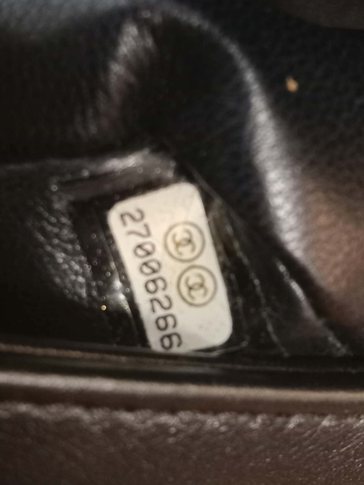 Chanel Leboy Lizard/Calfskin Black Leboy Small Series 27