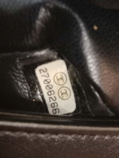 Chanel Leboy Lizard/Calfskin Black Leboy Small Series 27