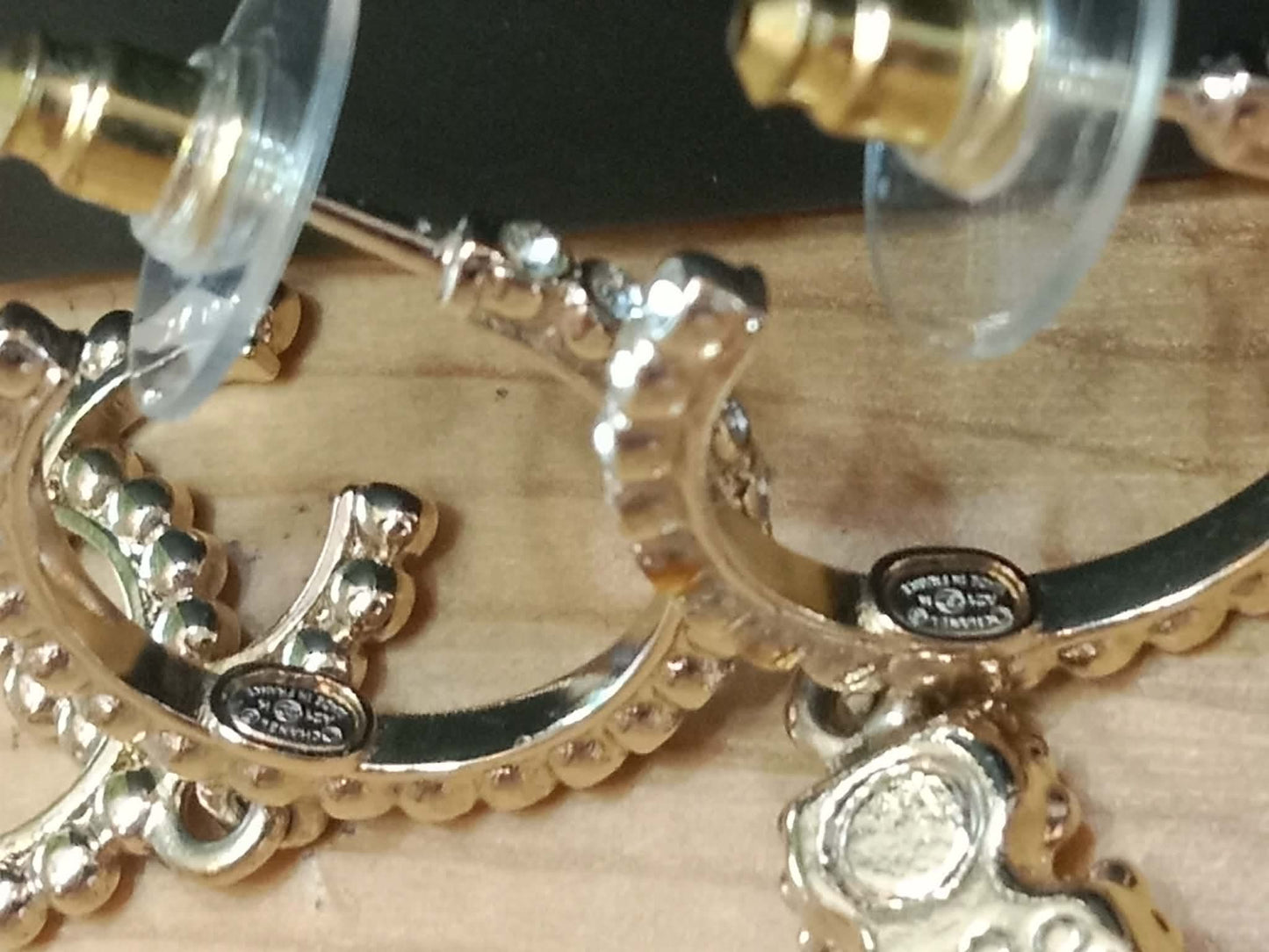Chanel Drop Hoop Earrings
