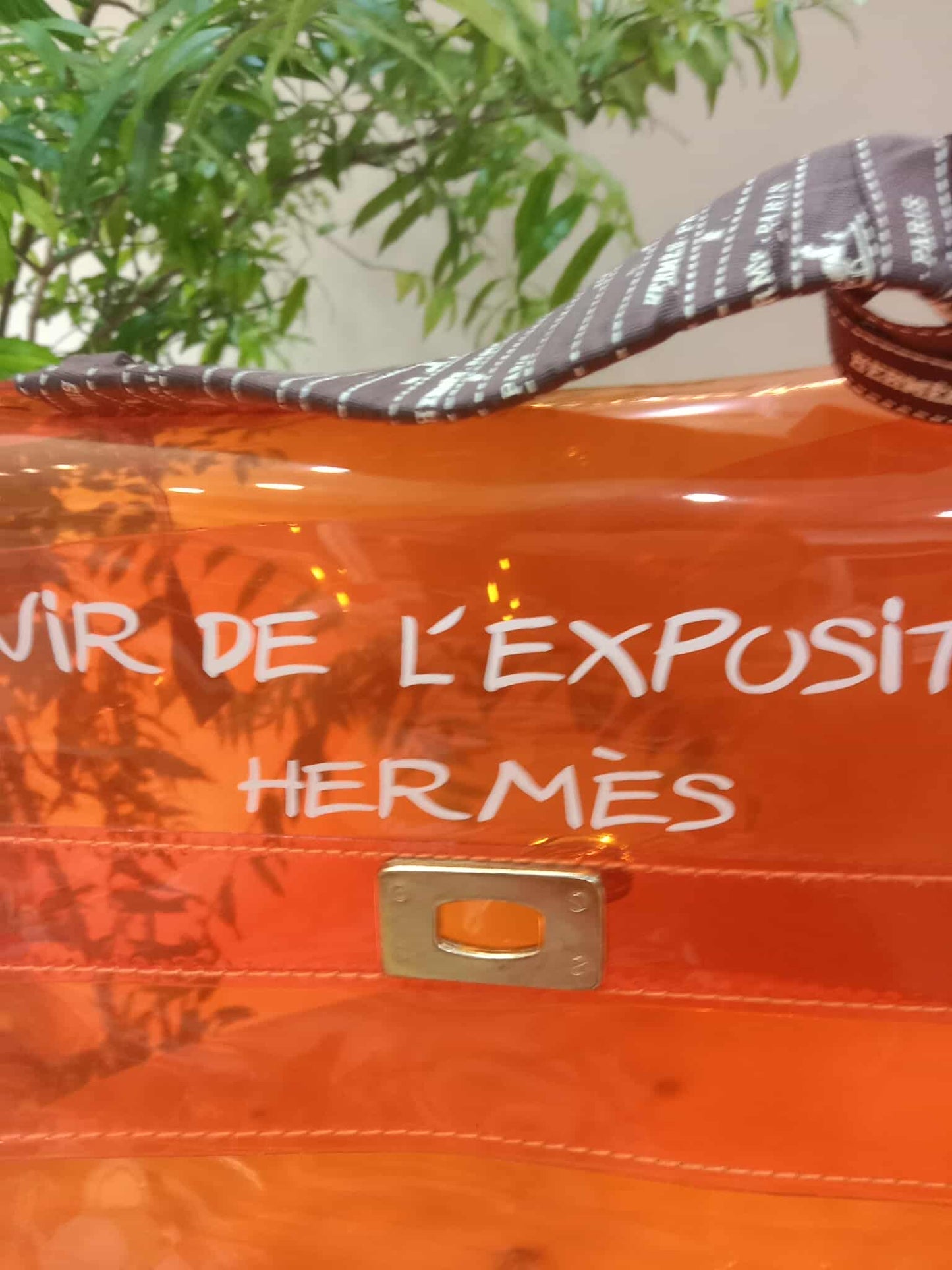 Hermes Souvenir de I'Exposition 1998 Kelly Bag Orange