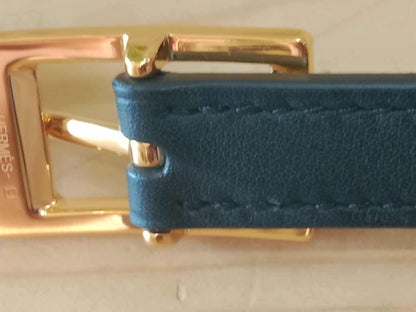 Hermes Lucky 15 Reversible Belt Swift/Epsom Gold/Noir Stamp Z 2021