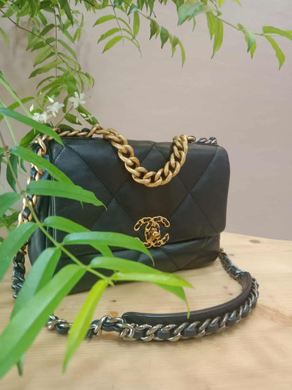 Chanel 19 Beige Midnight Blue Small Series 30