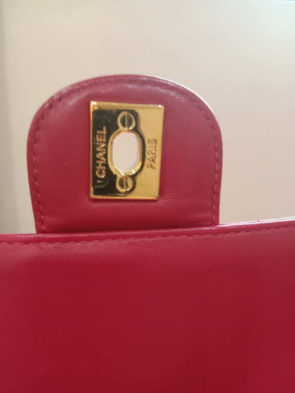 Chanel Chevron Calfskin Small Red Urban Spirit Backpack Series 23