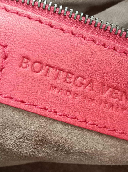 Bottega Veneta Intrecciato Hobo Bag Red