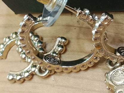 Chanel Drop Hoop Earrings