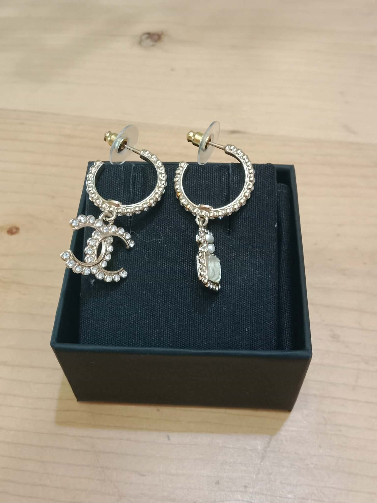 Chanel Drop Hoop Earrings