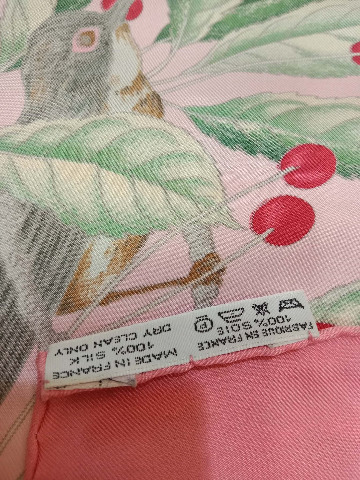 Hermes Les Merises Silk Scarf designed by Antoine de Jacquelot