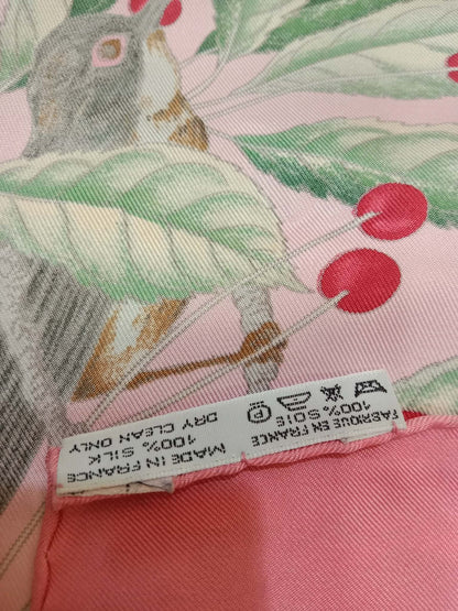 Hermes Les Merises Silk Scarf designed by Antoine de Jacquelot