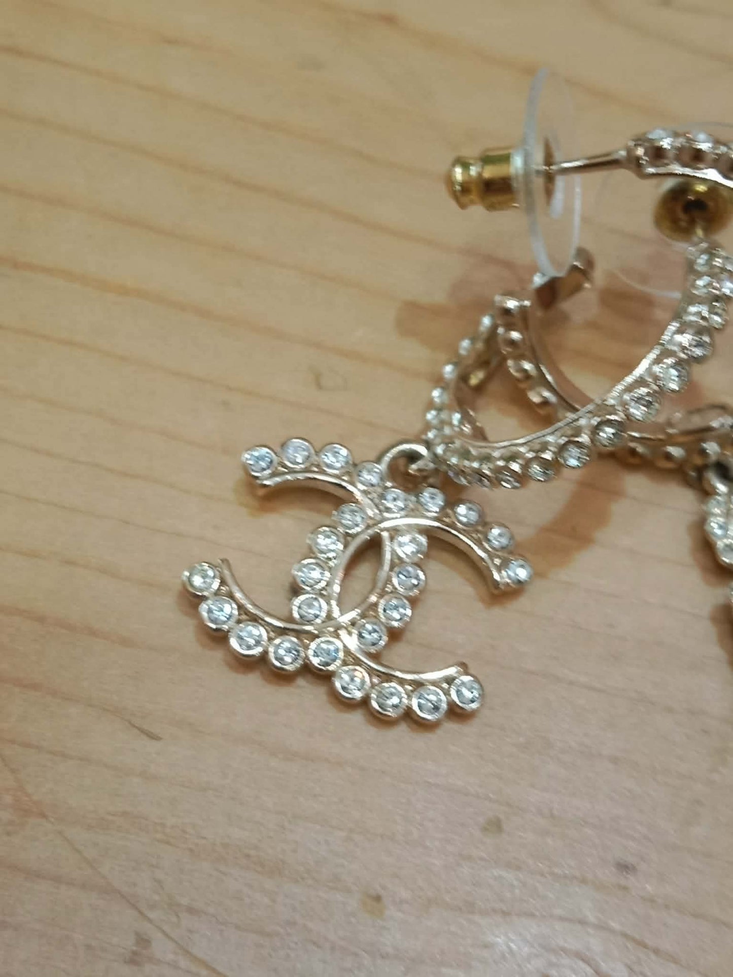 Chanel Drop Hoop Earrings