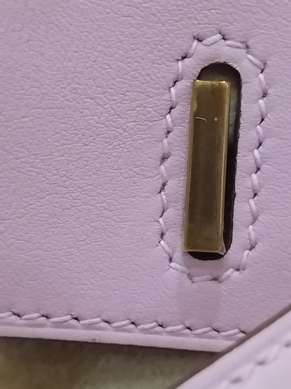 Hermes Birkin 25 Mauve Sylvestre Swift Rose Gold Hardware Stamp W 2024