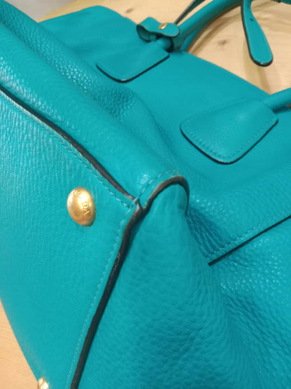 Prada Vitello Daino Turquoise Bag
