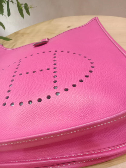 Hermes Evelyne Pink Epsom PM Stamp O Square 2011