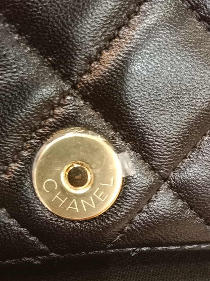Chanel Bow Chain Belt Bag Black Lambskin Series 31