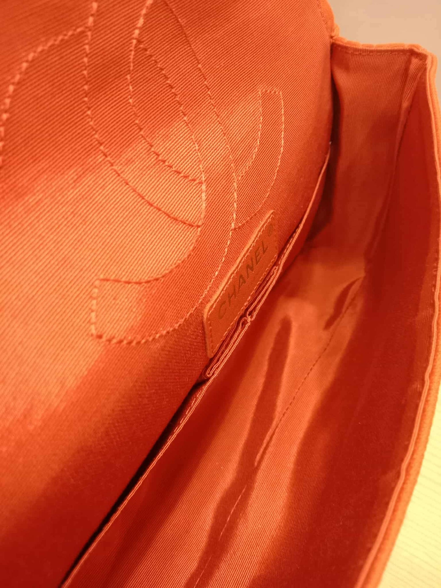 Chanel 2.55 Reissue Double Flap in Coral Jersey Fabric Series 11