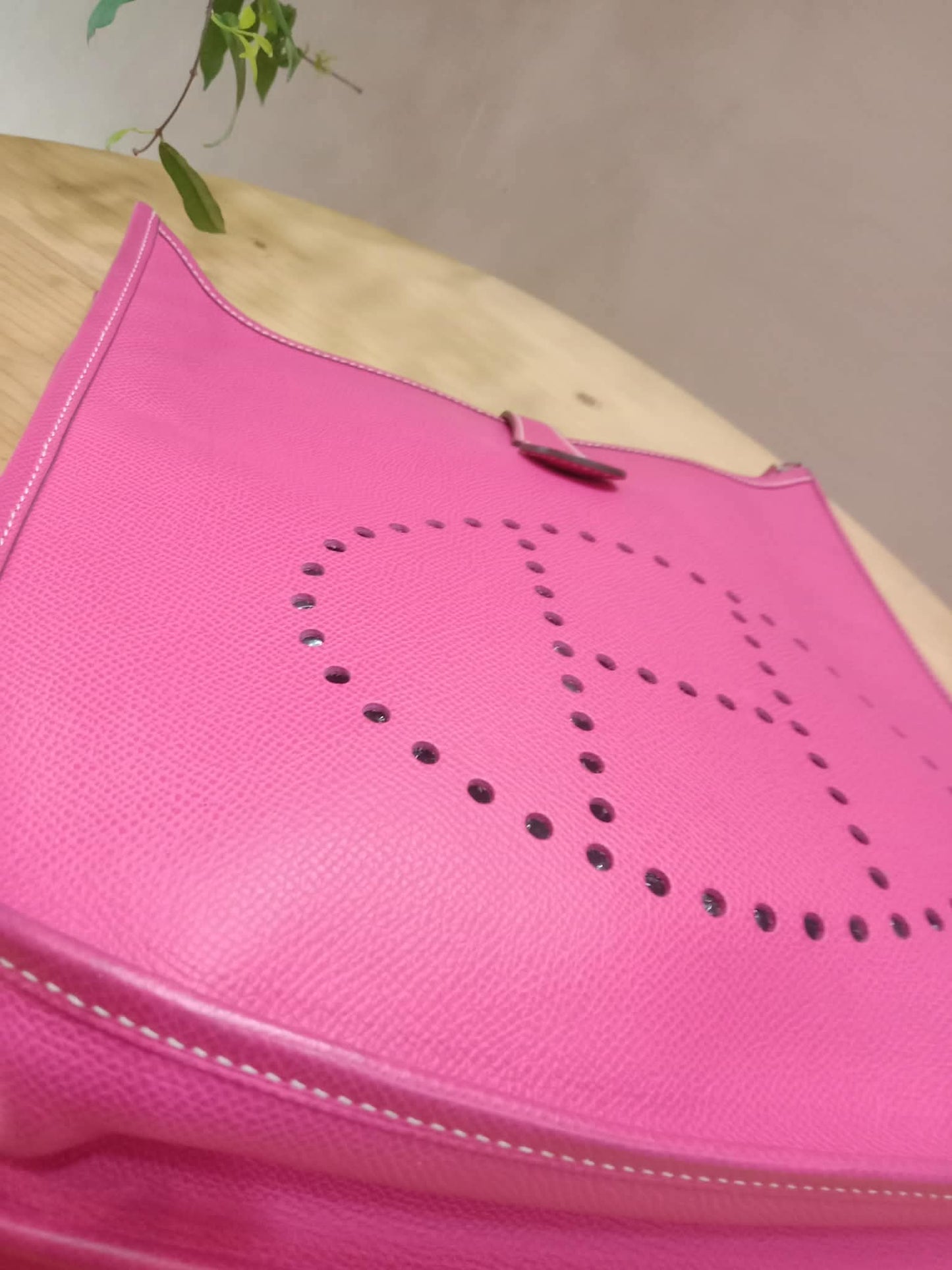 Hermes Evelyne Pink Epsom PM Stamp O Square 2011
