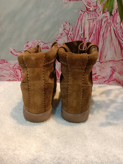 Isabel Marant Bobby Suede Sneaker Boots Brown/Caramel Size 38