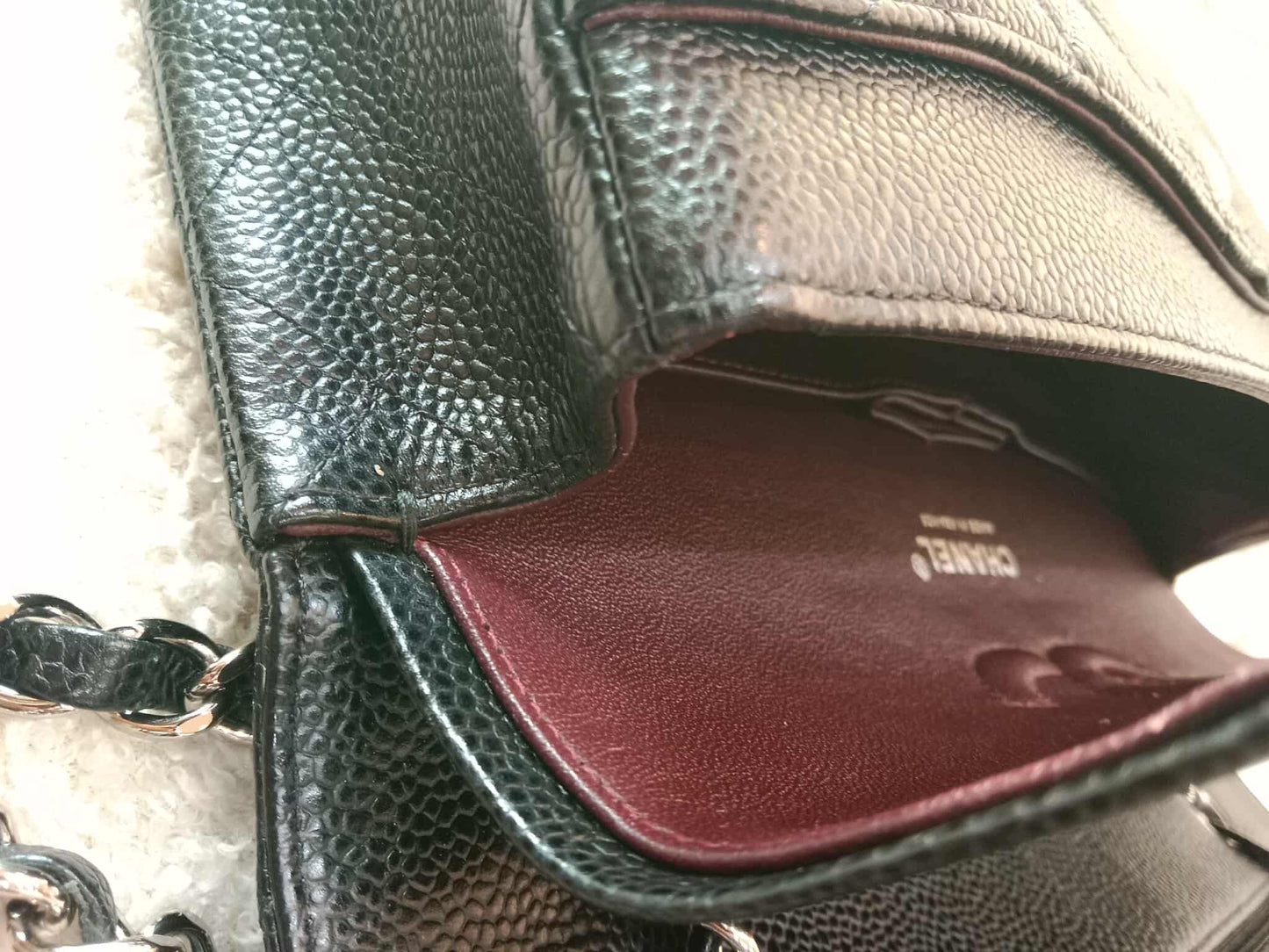 Chanel Classic Double Flap Medium Black Caviar Series 19