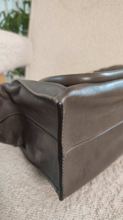 Chloe Small Double Carry Flannel Gray Bag