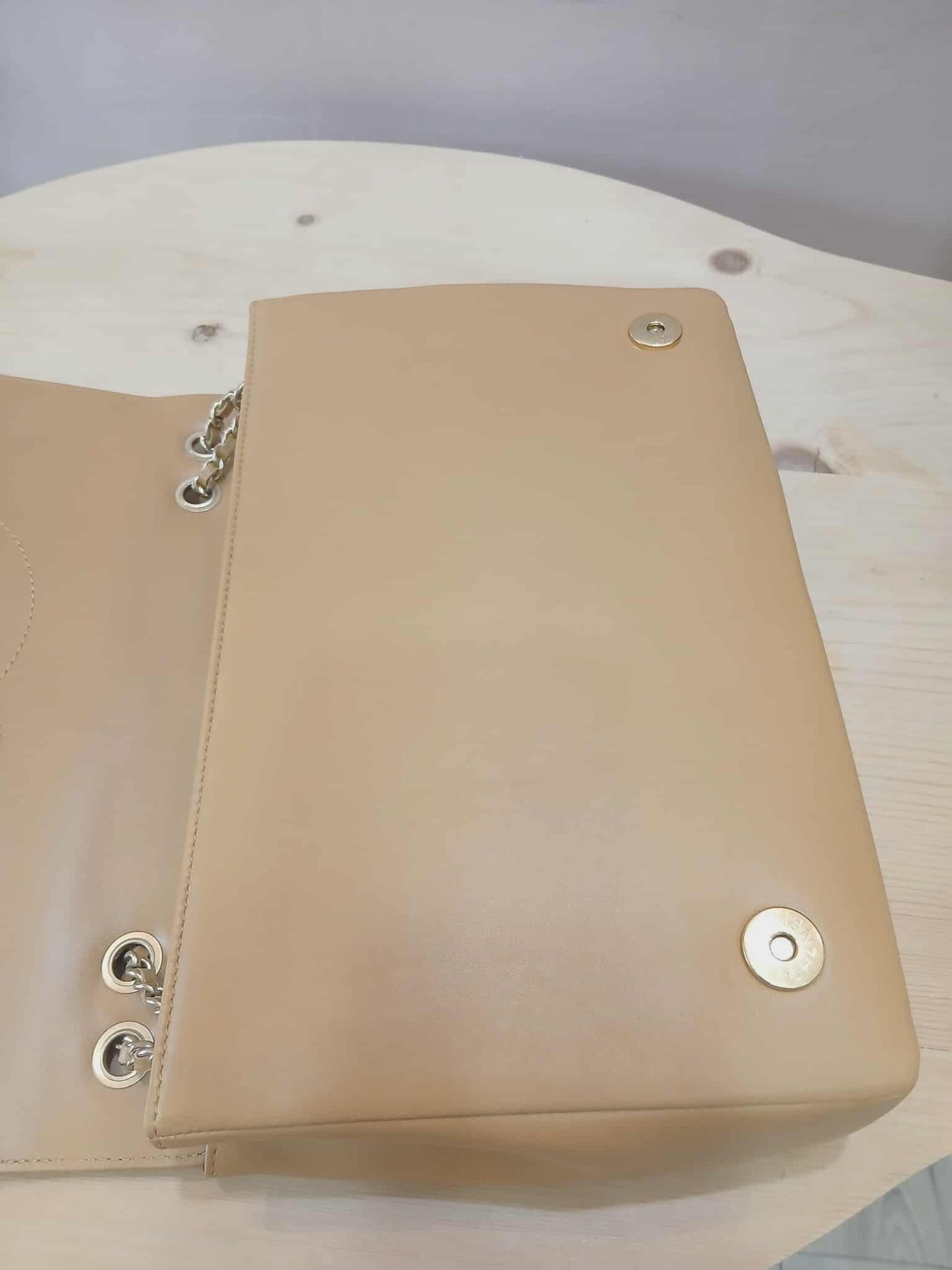 Chanel Diamond CC Chain Brown Caramel Lambskin Flap Bag Series 18