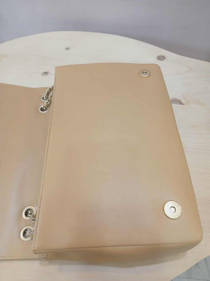 Chanel Diamond CC Chain Brown Caramel Lambskin Flap Bag Series 18