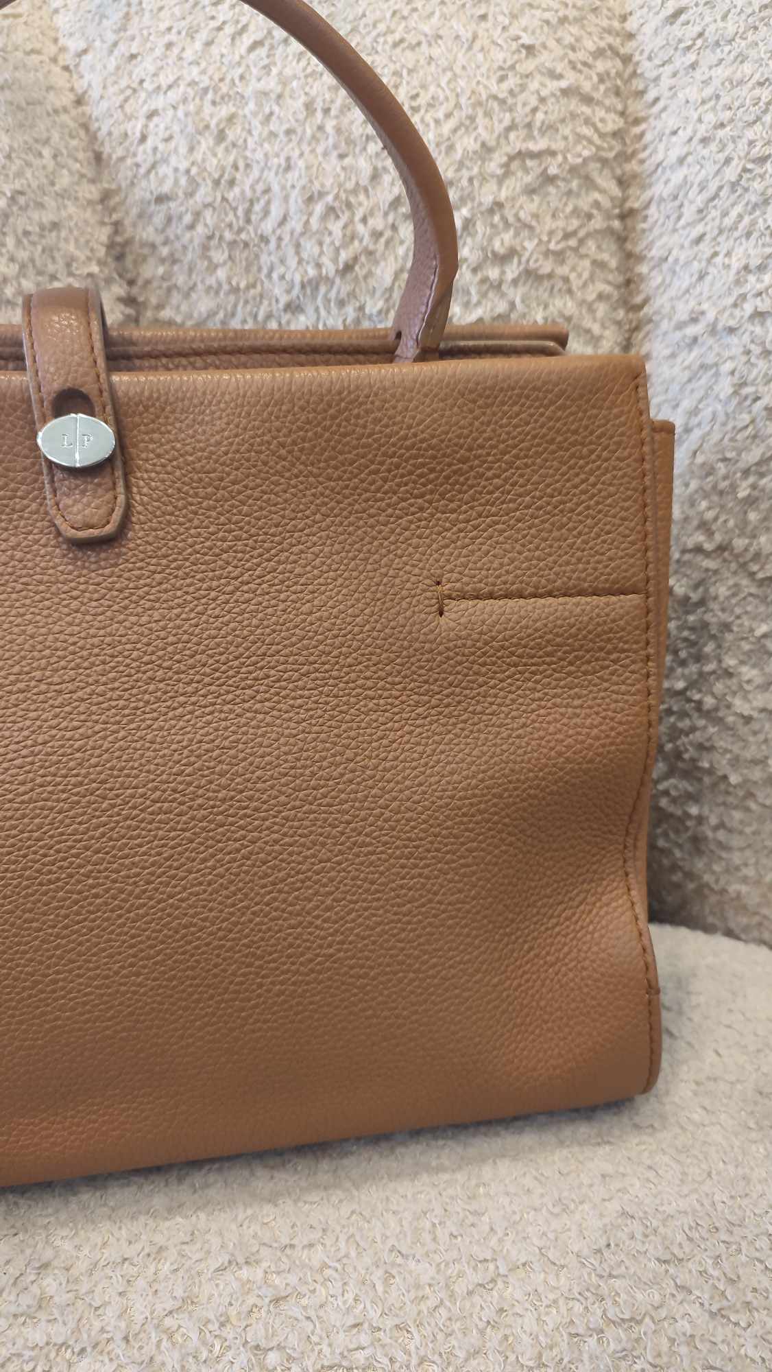 Loro Piana Odessa Cluisee Top Handle Brown Bag