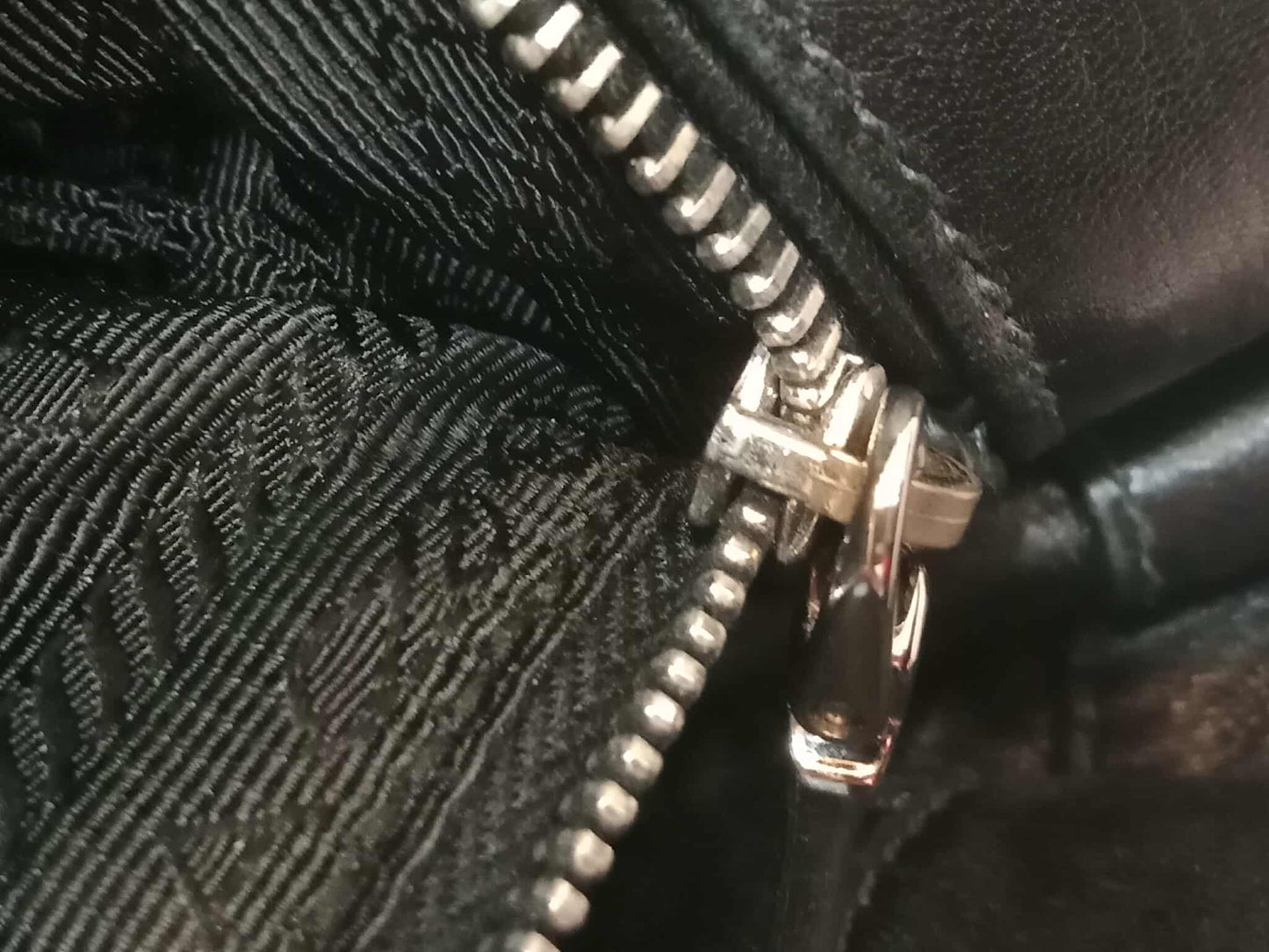 Prada Women's Leather Gaufre Black