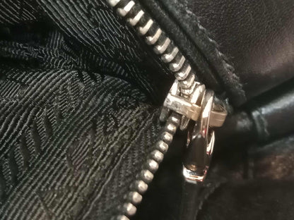 Prada Women's Leather Gaufre Black