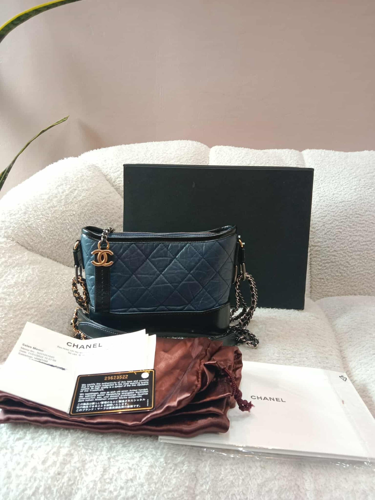 Chanel Gabrielle Hobo Bag Bicolor Blue/Black Series 29