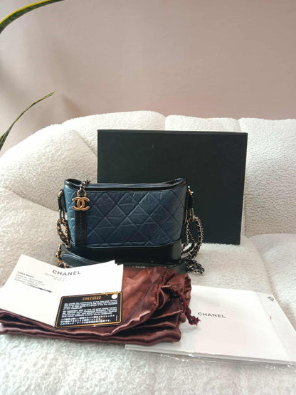 Chanel Gabrielle Hobo Bag Bicolor Blue/Black Series 29