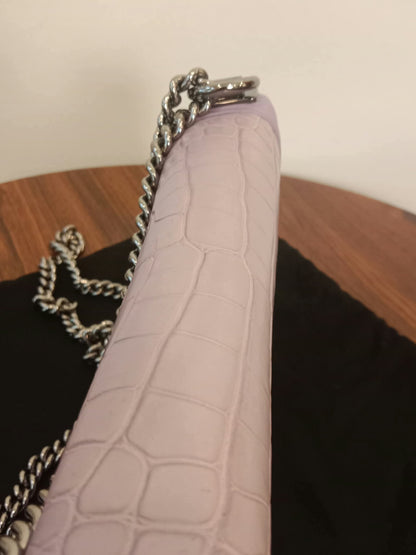 Chanel Boy Flap Wallet on Chain Crocodile Lavender Series 20