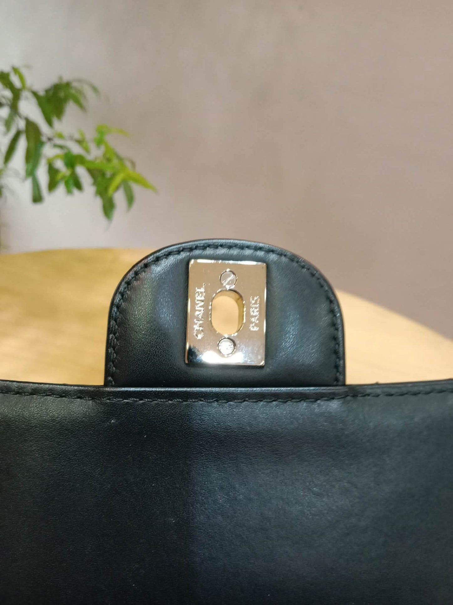 Chanel Classic Rectangular Mini Flap Patent Black Series 23