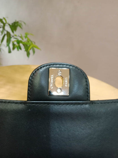 Chanel Classic Rectangular Mini Flap Patent Black Series 23