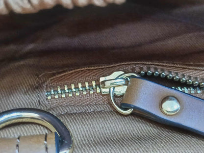 Chloe Sac A Langer Mother's Tote Handbag Canvas/Leather Crimson