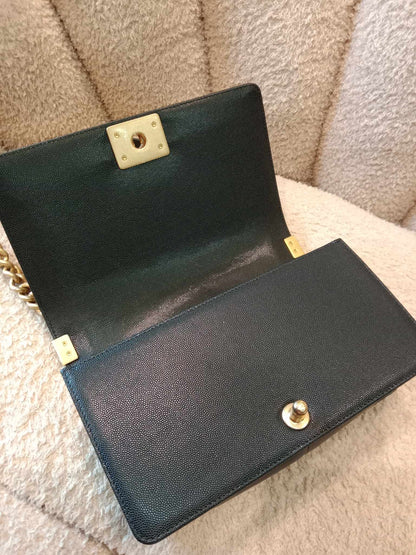 Chanel Leboy Caviar Black Old Medium Series 28