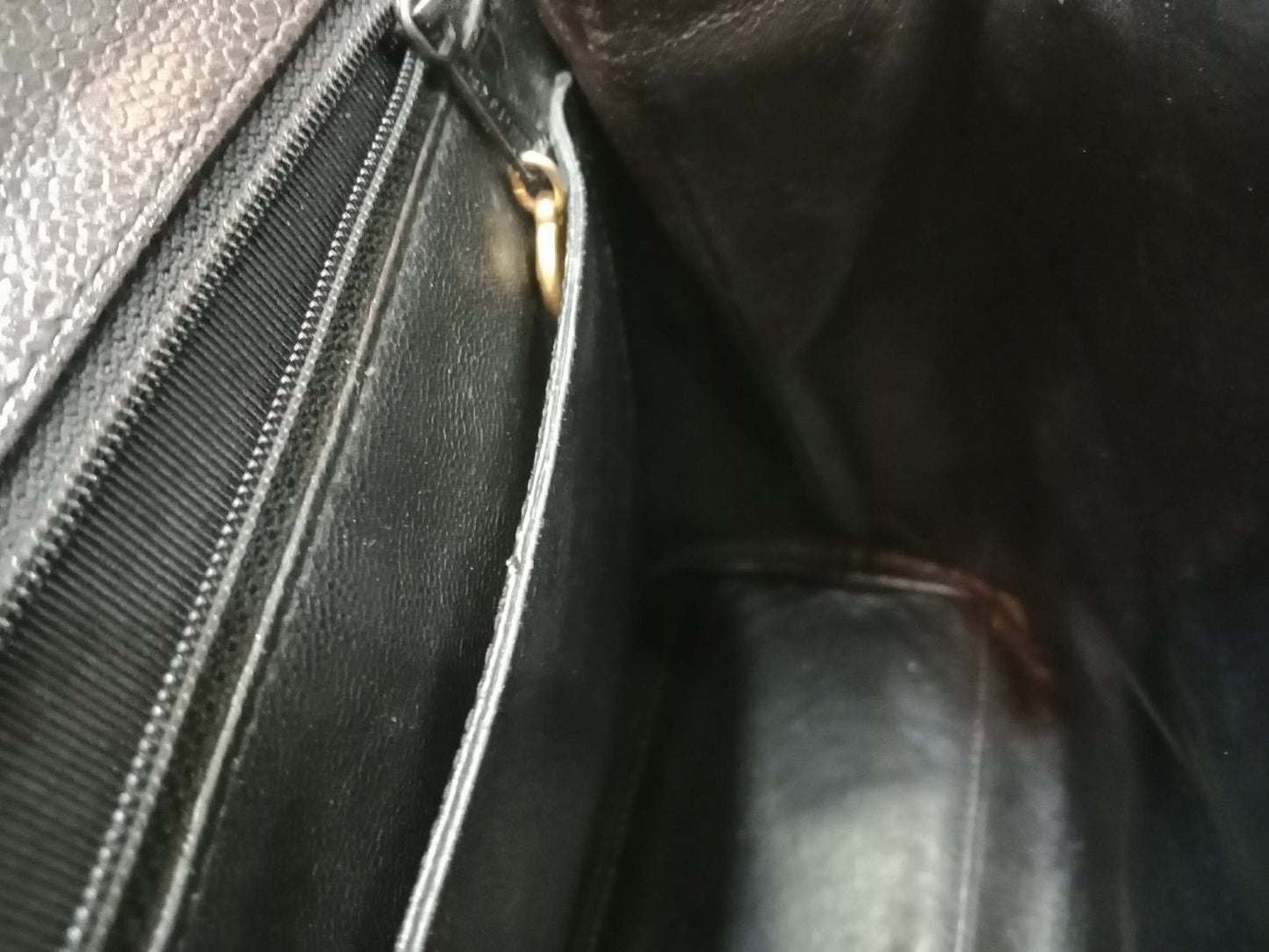 Chanel Vintage Caviar Kelly Flap Tophandle Black Series 7