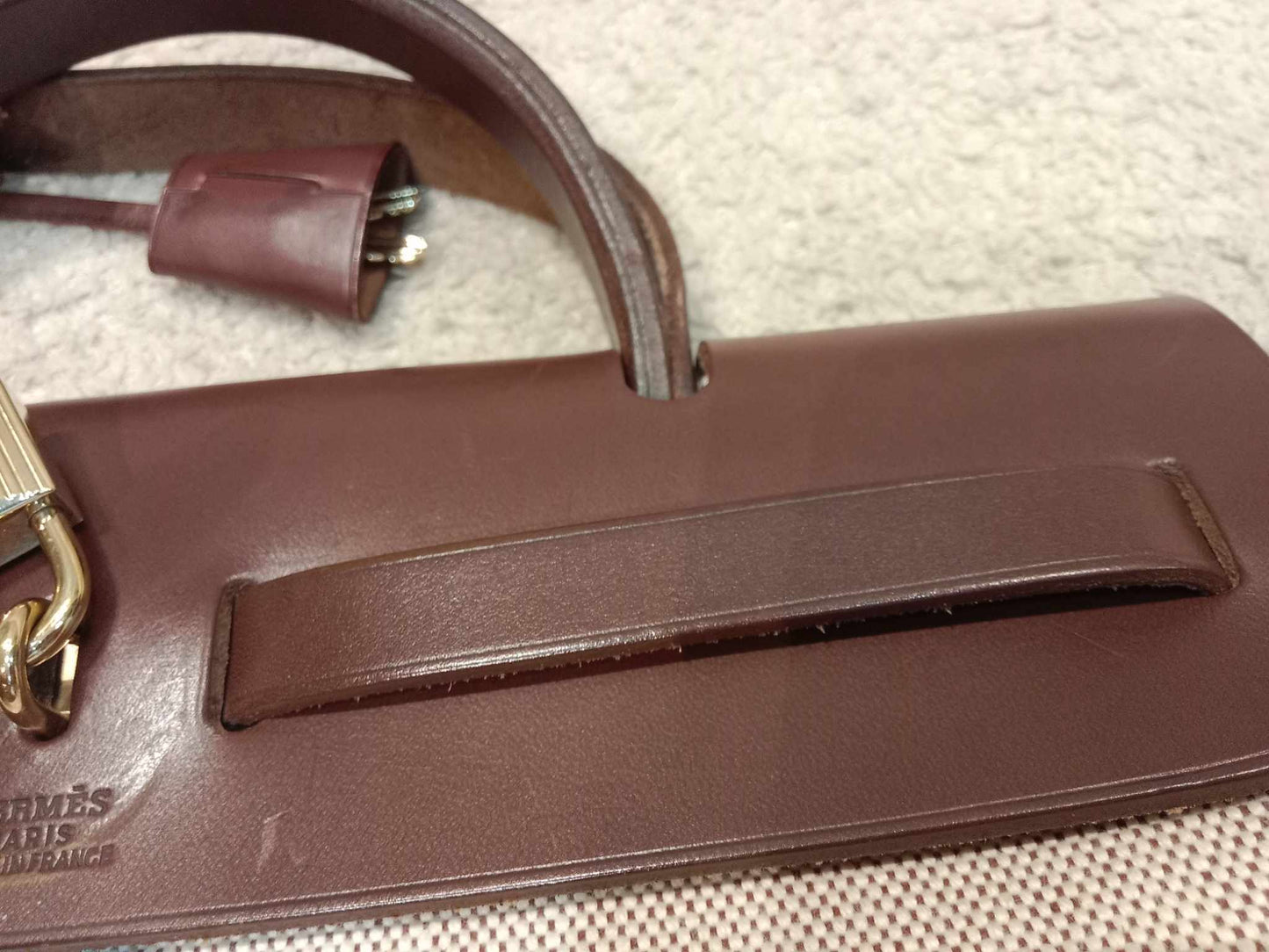 Hermes Herbag 31 Chocolate Brown Stamp E Square 2001