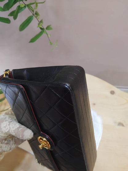 Chanel Circle Lock Flap Vintage CC Lambskin Black Series 1