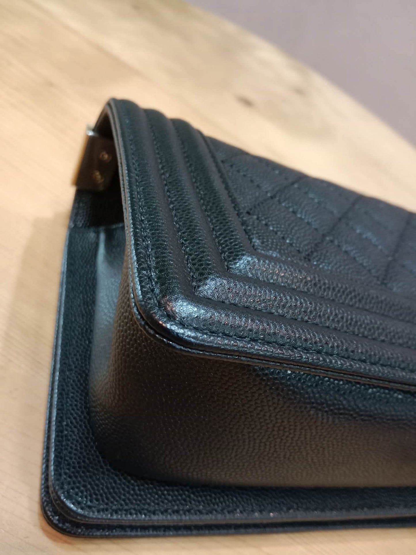 Chanel Le Boy Flap Caviar Small Black Series 23