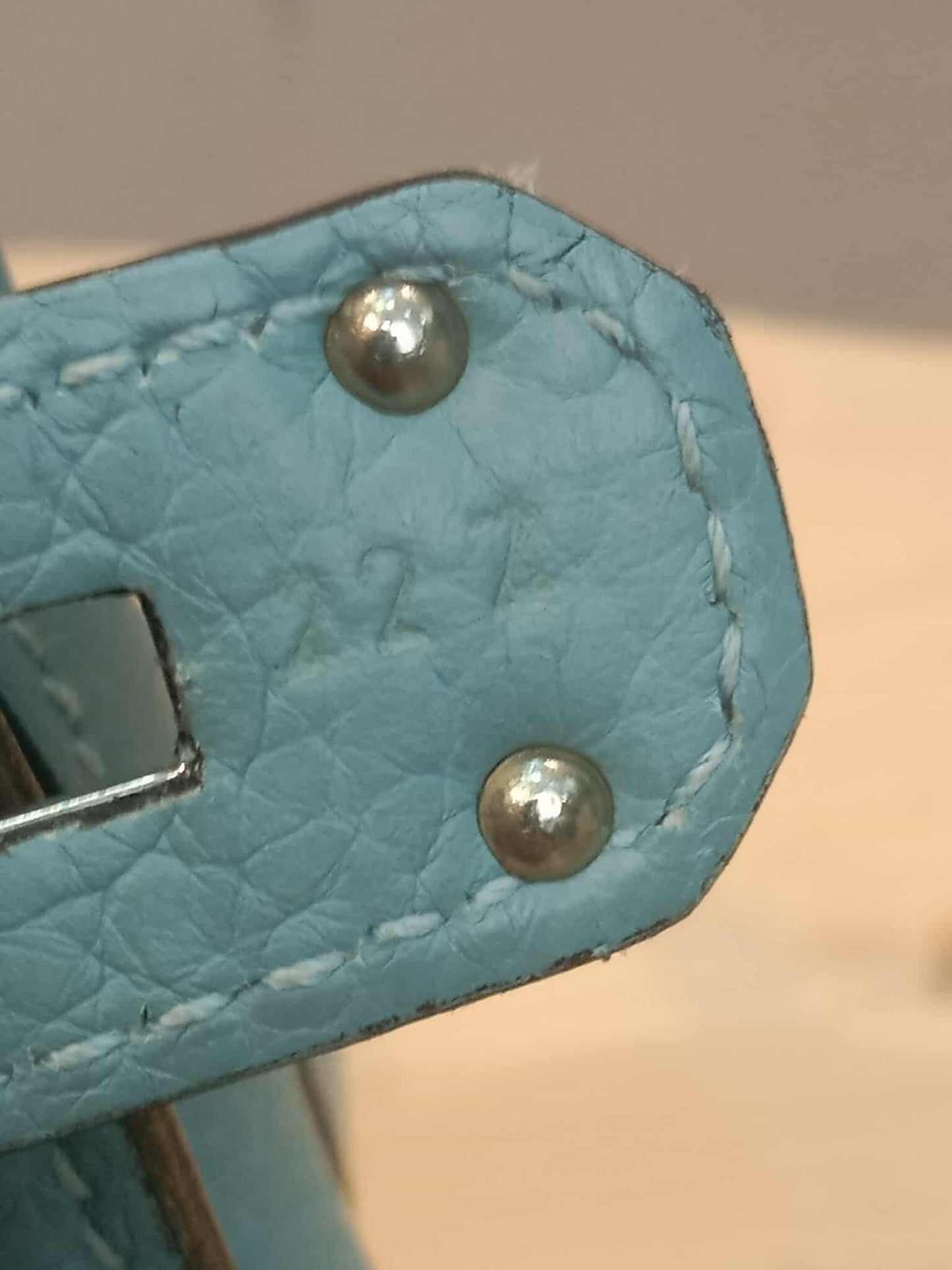 Hermes Jypserie 34 Blue Clemence Stamp M Square 2009