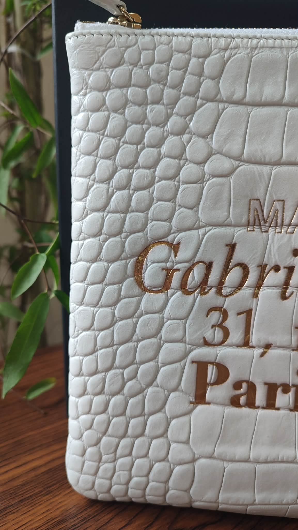 Chanel OCase Croc Embossed White Series 28