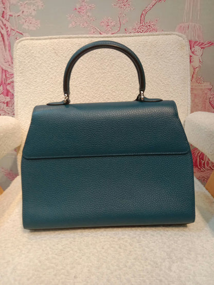 Moynat Rejane Blue Leather Bag