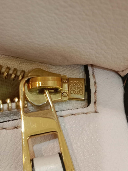 Loewe Suede Puzzle Bag Tricolor Blush Pink Medium