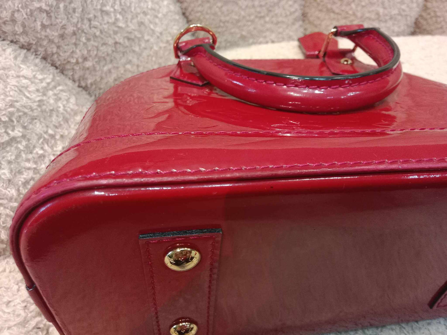 Louis Vuitton Alma BB Monogram Empriente Patent Red