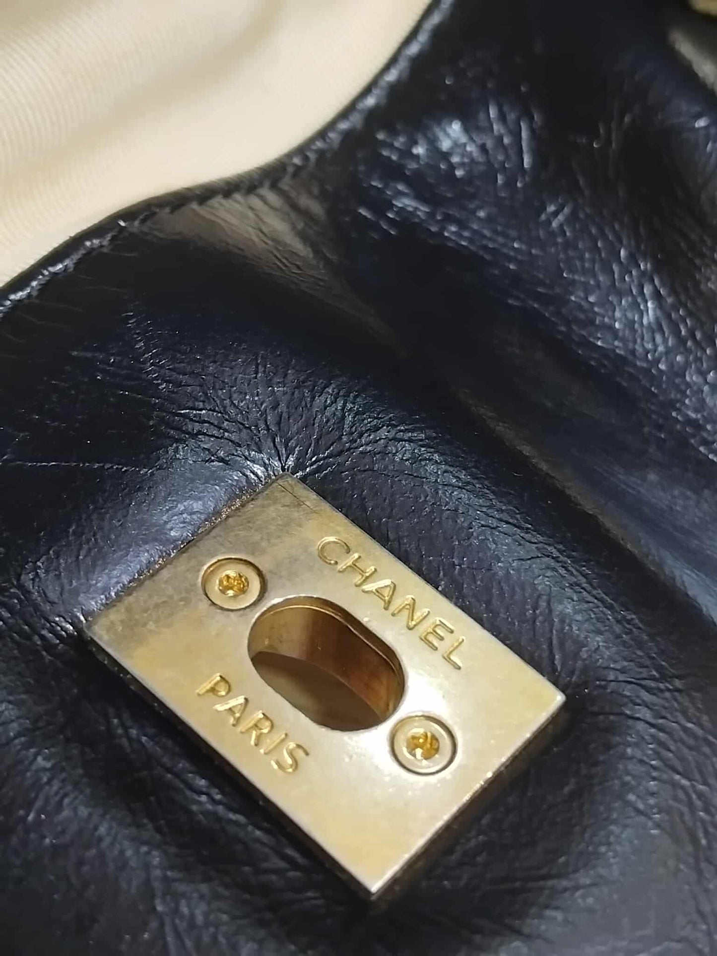 Chanel Mix Shopping Tote Bag Quilted Beige/Black Series 16