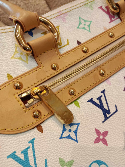 Louis Vuitton x Takashi Murakami Rita White Multicolor Monogram Canvas