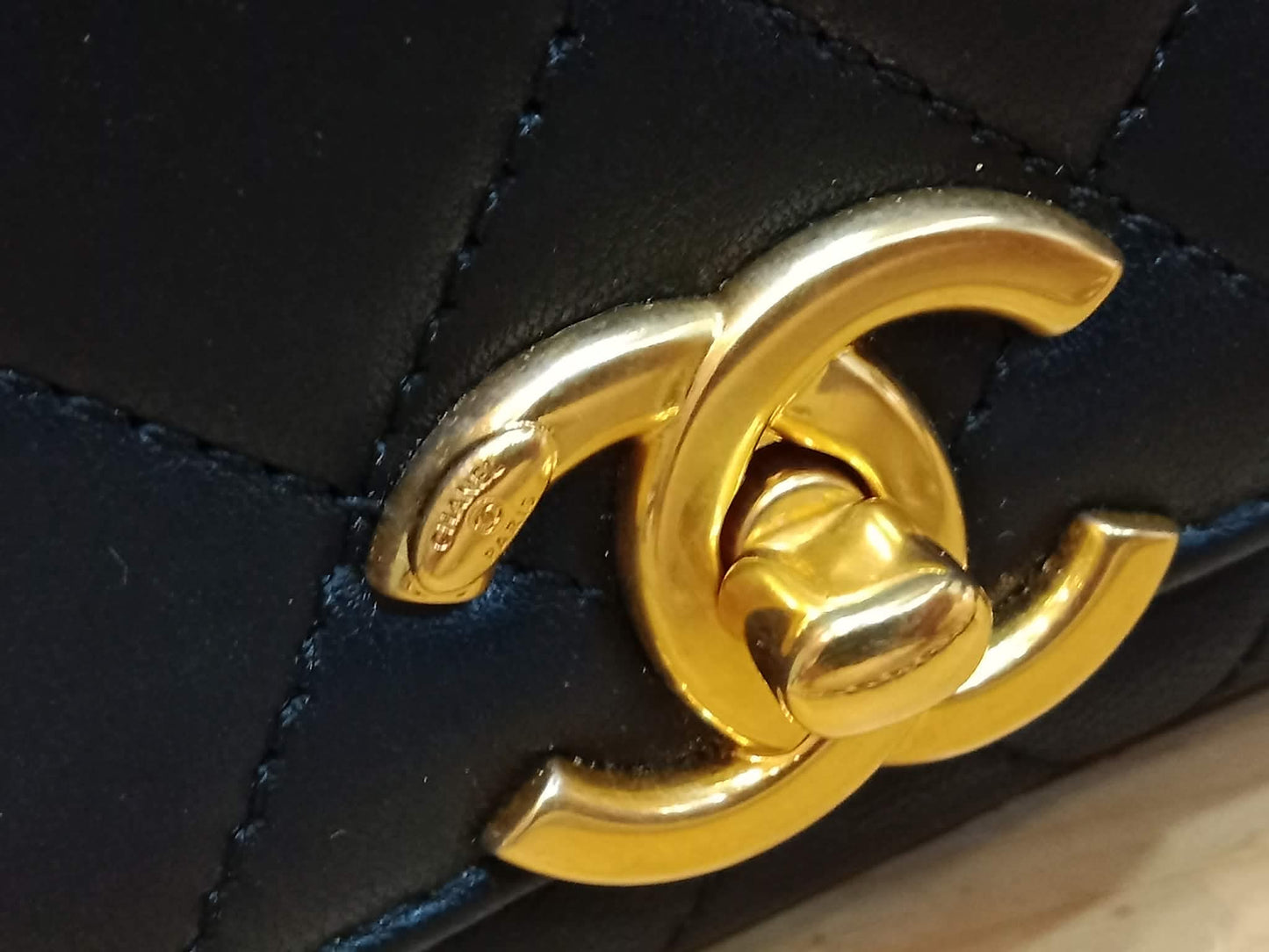 Chanel La Parisienne Quilted Lambskin Tophandle Bag Black Series 30