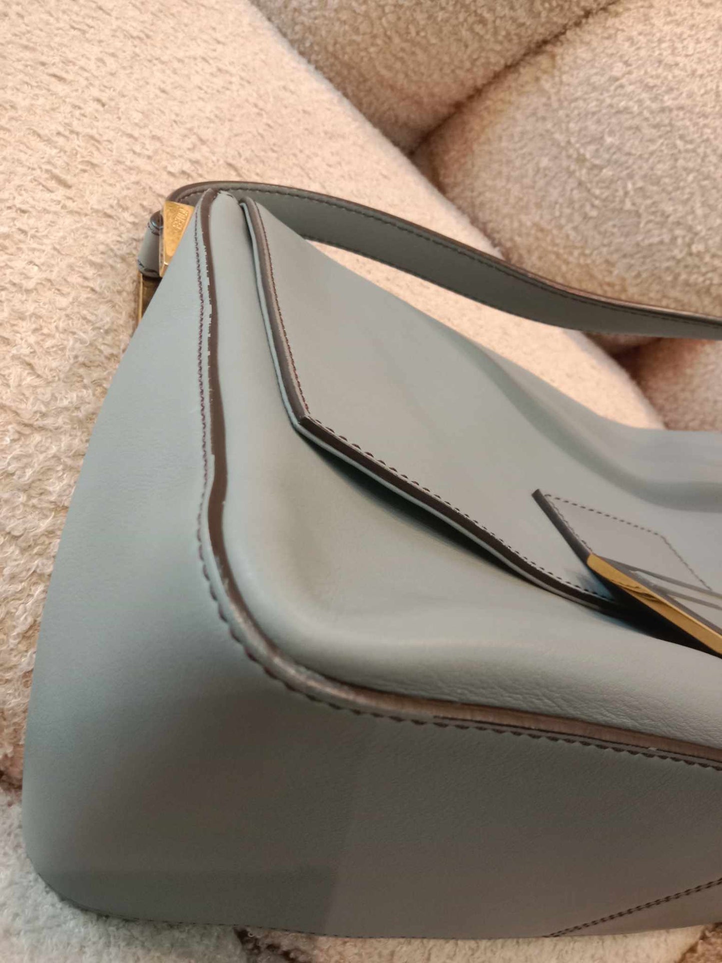 Fendi Mama Baguette Gray Shoulder Bag