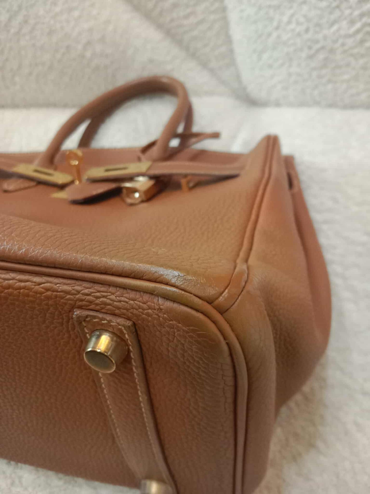 Hermes Birkin 30 Gold on Gold Clemence Stamp E Square 2001