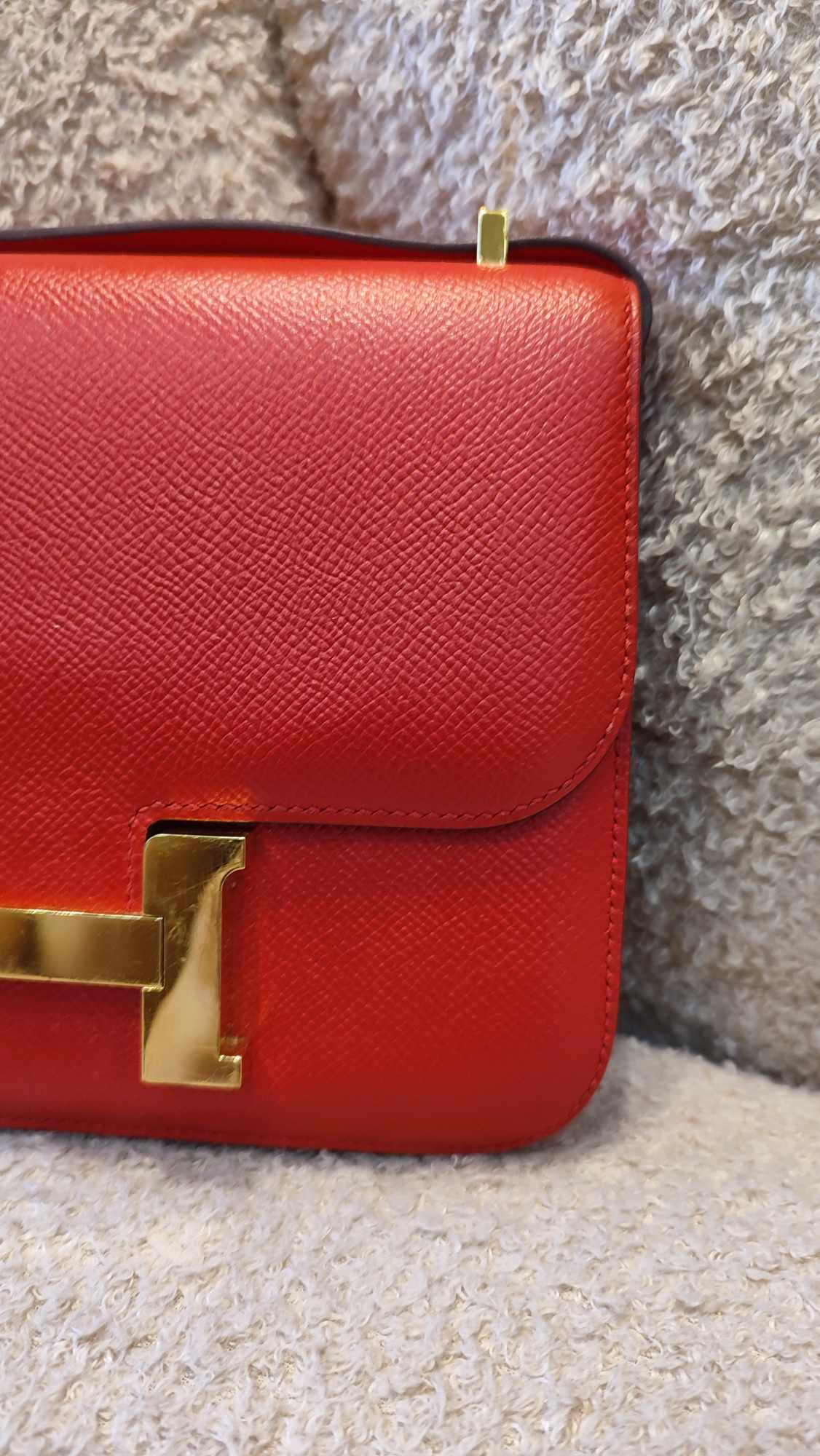 Hermes Constance 18 Epsom Rouge Stamp D 2019